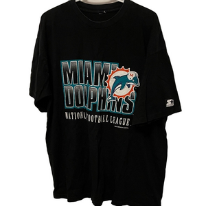Men’s Vintage 1998 STARTER Miami Dolphins Black Tee Size XLarge